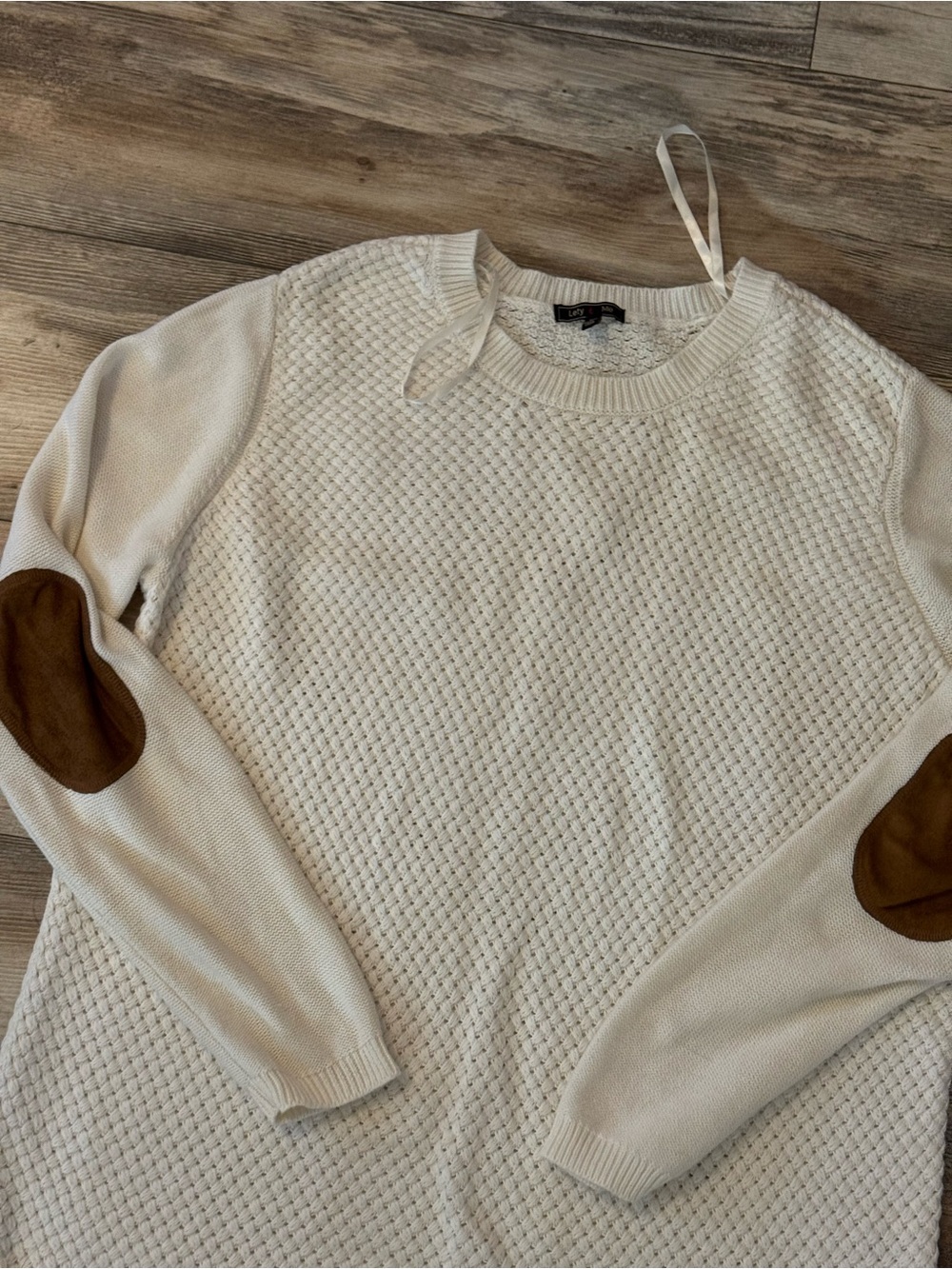 Lety & Me Josey Cream Textured Knit Sweater 1X Stitch Fix Brand